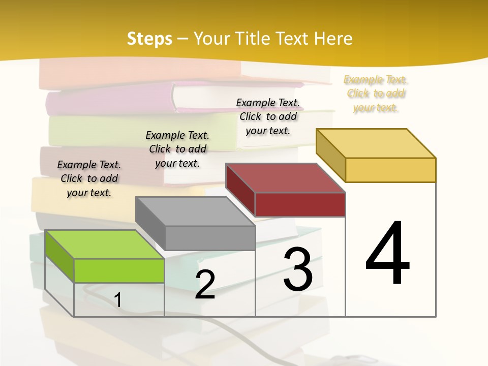 A Computer Mouse Sitting On Top Of A Pile Of Books PowerPoint Template