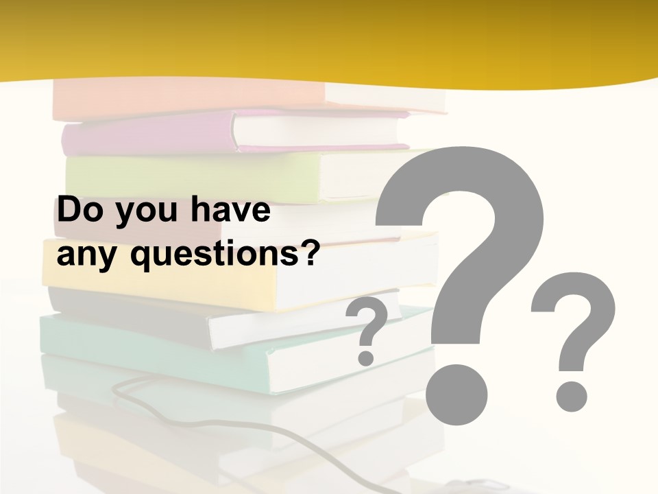 A Computer Mouse Sitting On Top Of A Pile Of Books PowerPoint Template