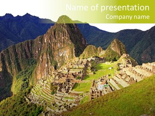 Pichu Andes South America PowerPoint Template