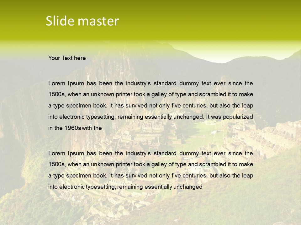 Pichu Andes South America PowerPoint Template