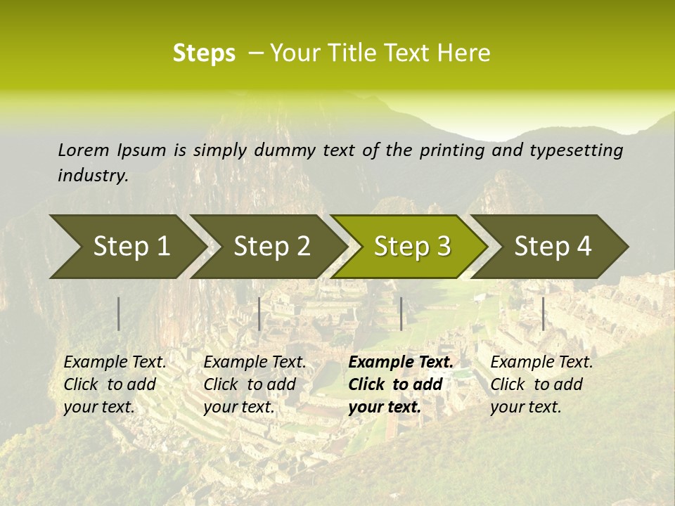 Pichu Andes South America PowerPoint Template
