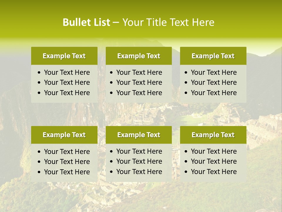 Pichu Andes South America PowerPoint Template