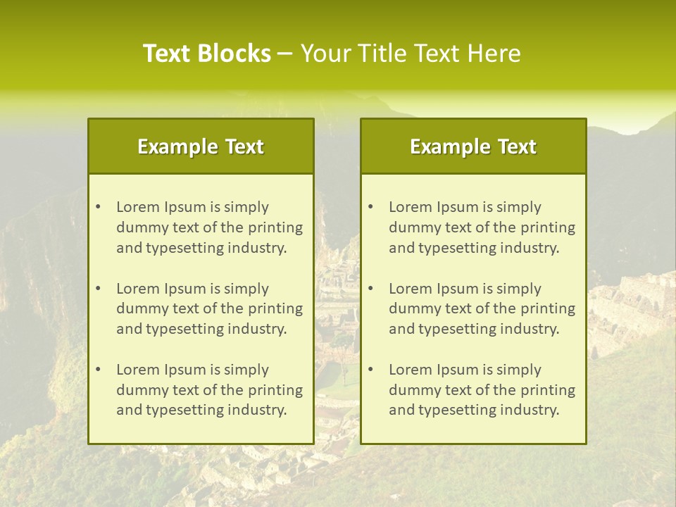 Pichu Andes South America PowerPoint Template