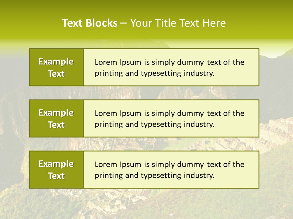 Pichu Andes South America PowerPoint Template