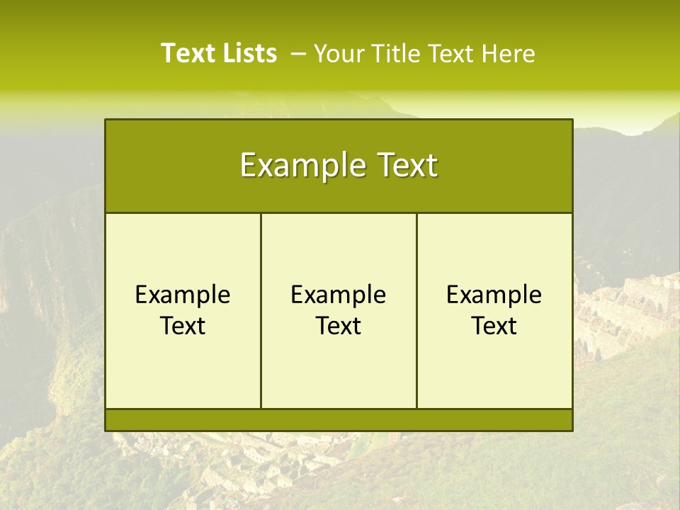 Pichu Andes South America PowerPoint Template