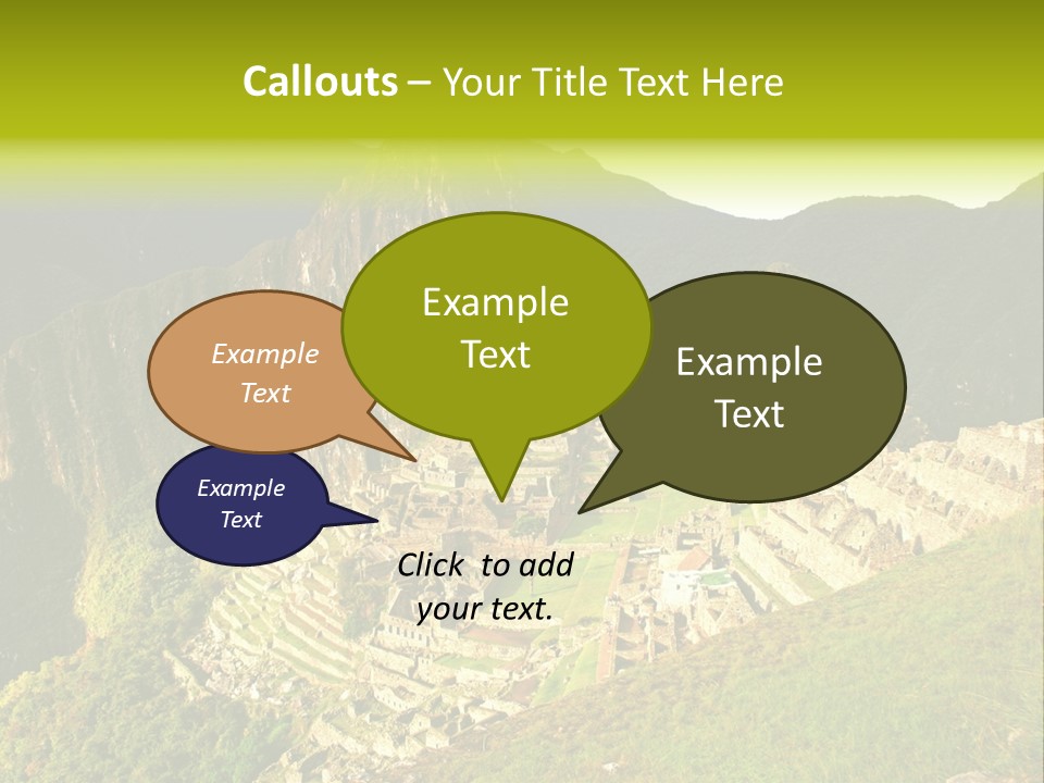 Pichu Andes South America PowerPoint Template