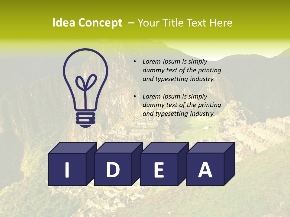 Pichu Andes South America PowerPoint Template