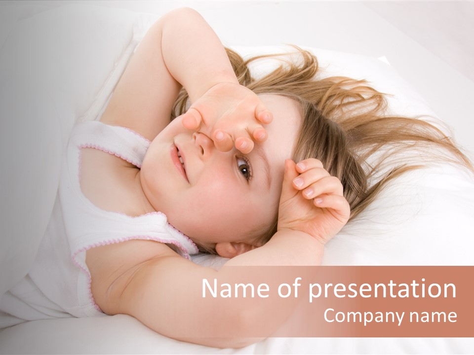 Bed Asleep Daughter PowerPoint Template