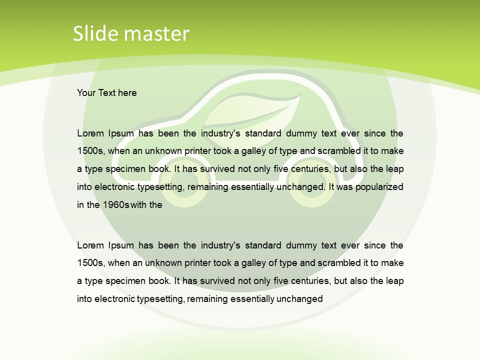 Art Pollute Car PowerPoint Template