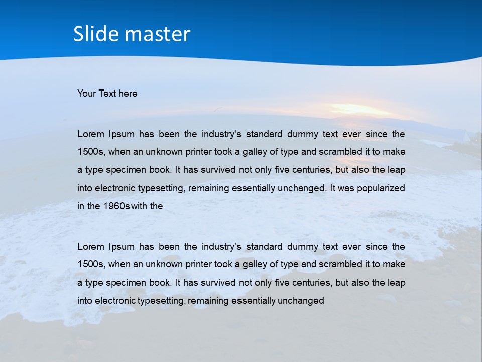 Tranquil Foam View PowerPoint Template