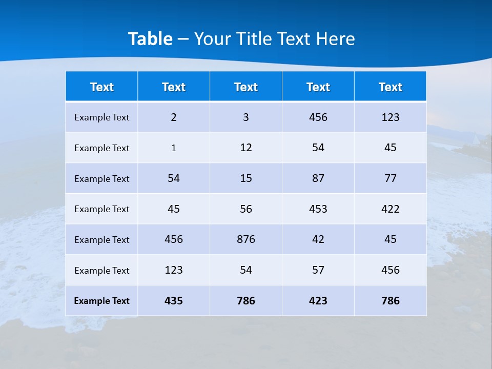 Tranquil Foam View PowerPoint Template