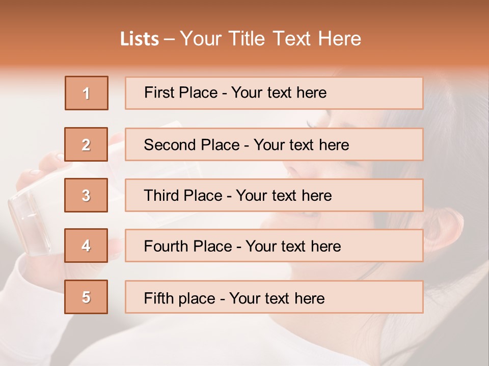 Diet Girl White PowerPoint Template