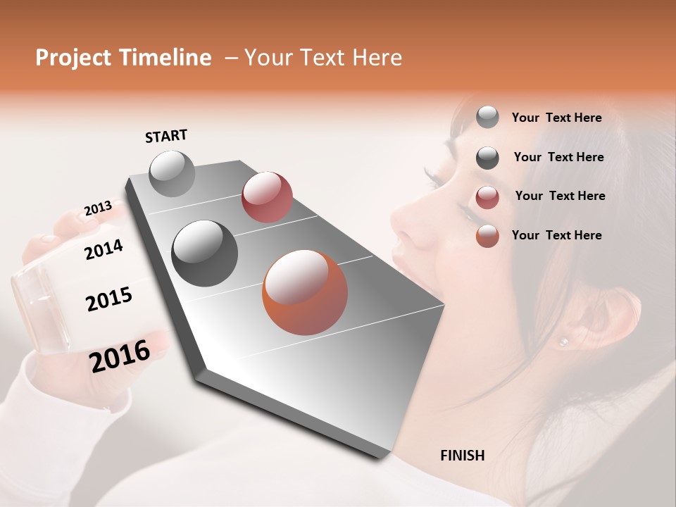 Diet Girl White PowerPoint Template