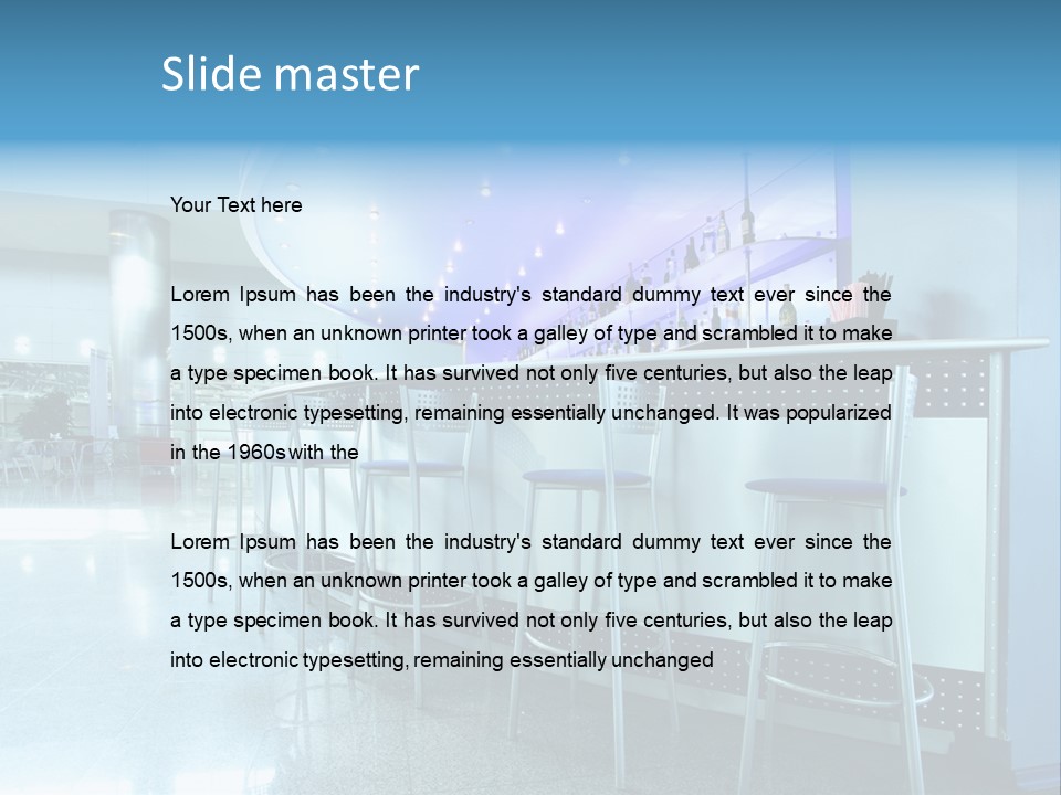 Round Stool Cheers PowerPoint Template