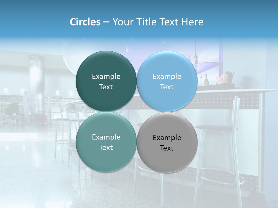 Round Stool Cheers PowerPoint Template
