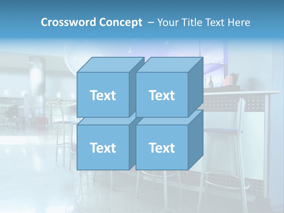 Round Stool Cheers PowerPoint Template