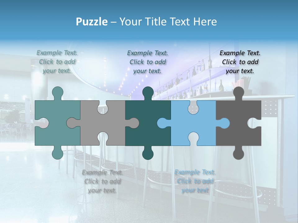 Round Stool Cheers PowerPoint Template