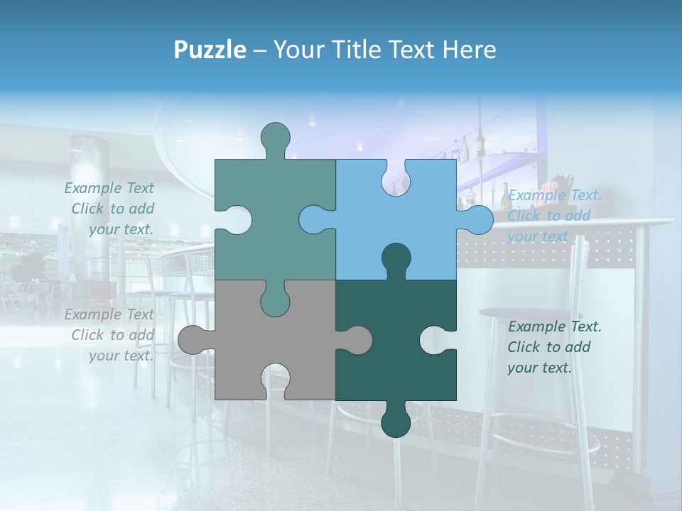 Round Stool Cheers PowerPoint Template