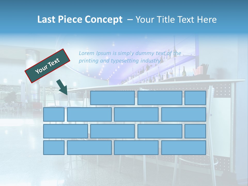 Round Stool Cheers PowerPoint Template