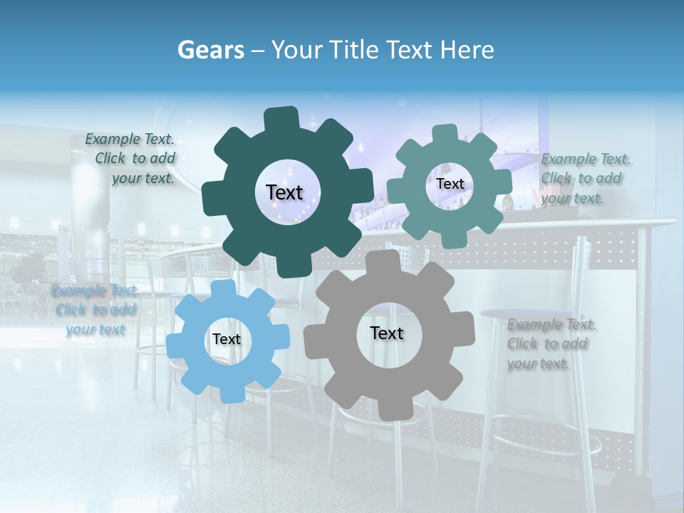 Round Stool Cheers PowerPoint Template