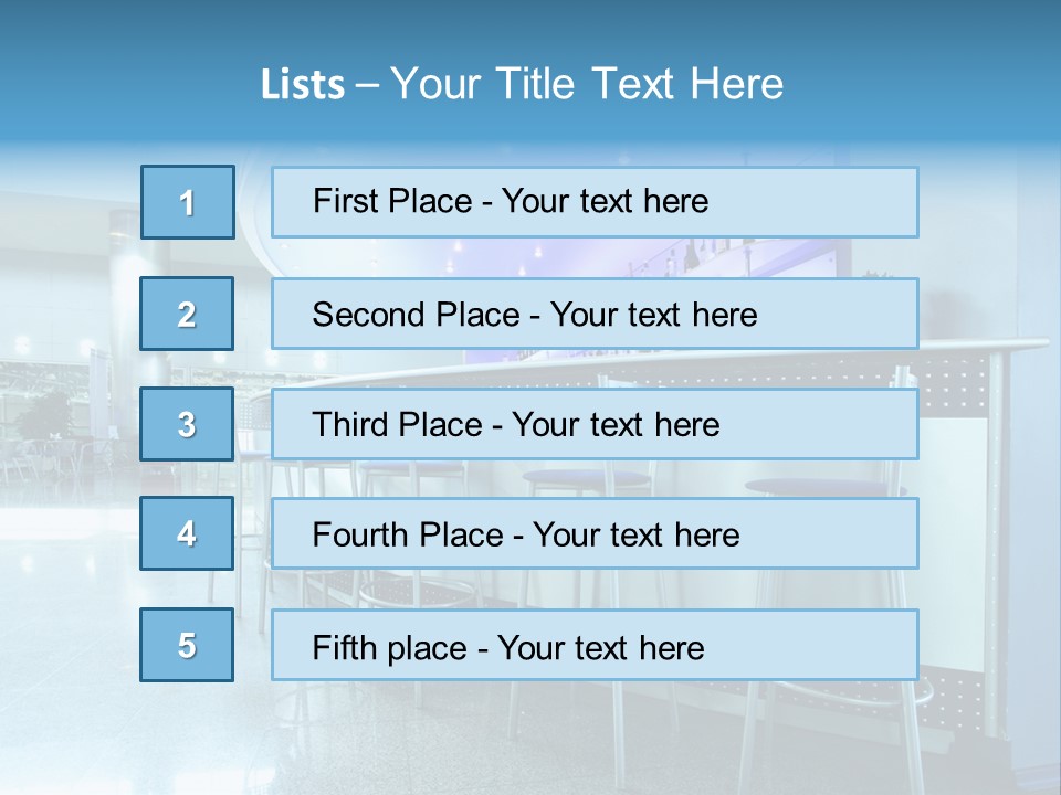 Round Stool Cheers PowerPoint Template