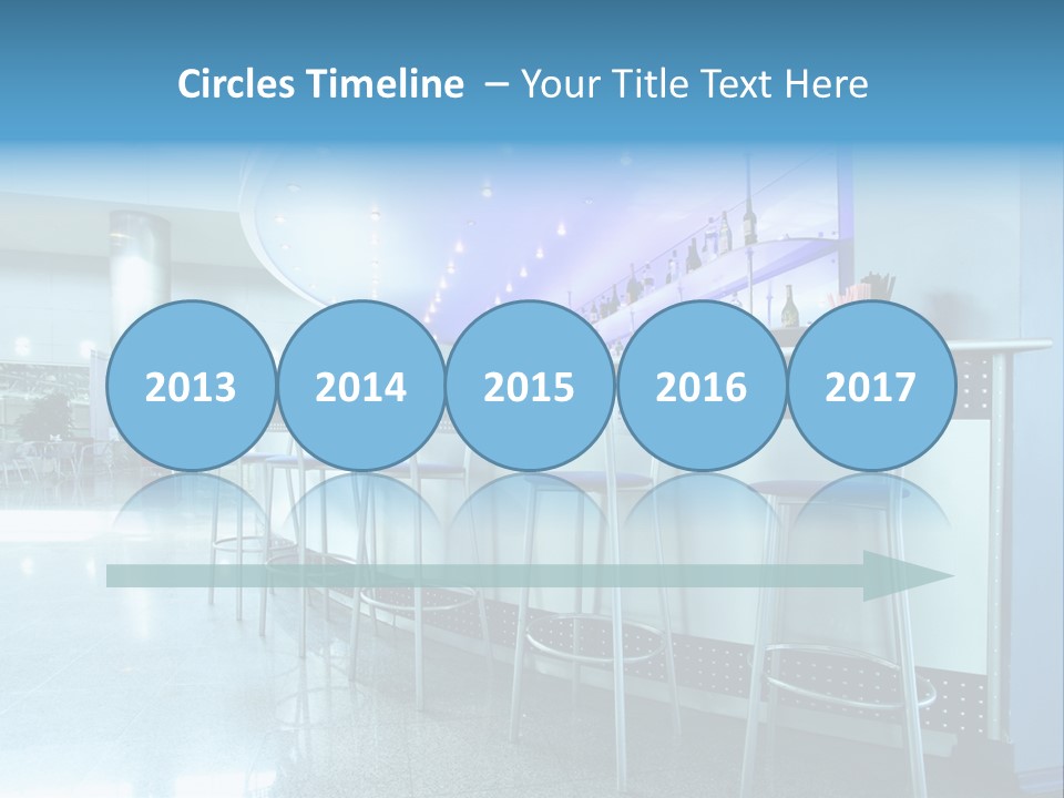 Round Stool Cheers PowerPoint Template