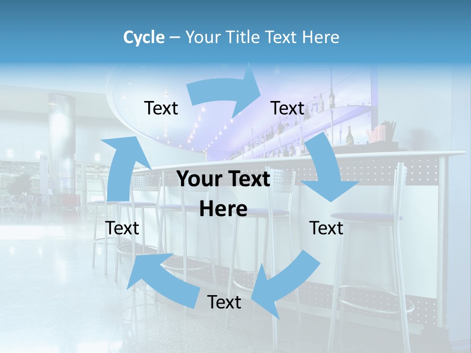 Round Stool Cheers PowerPoint Template