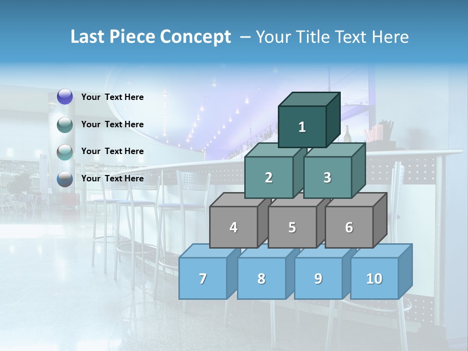 Round Stool Cheers PowerPoint Template