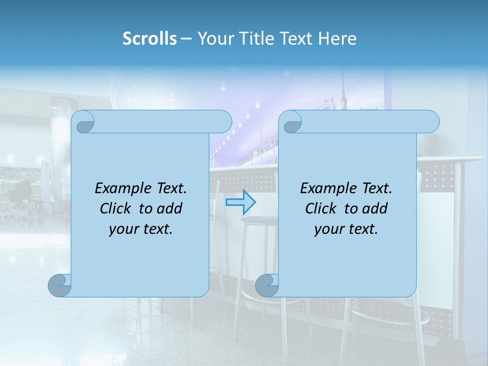 Round Stool Cheers PowerPoint Template