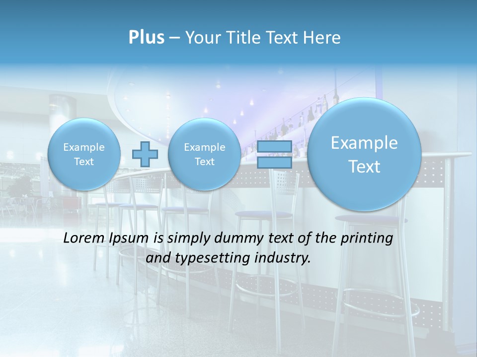 Round Stool Cheers PowerPoint Template