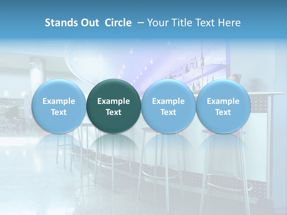 Round Stool Cheers PowerPoint Template