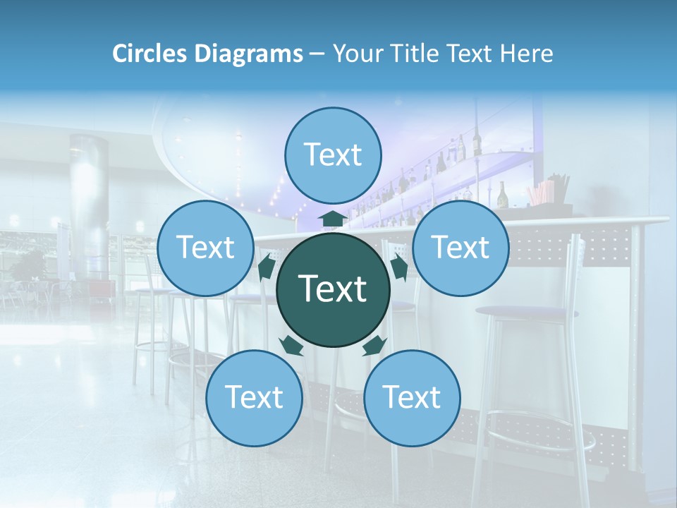 Round Stool Cheers PowerPoint Template