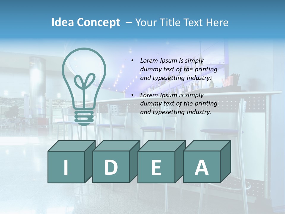 Round Stool Cheers PowerPoint Template