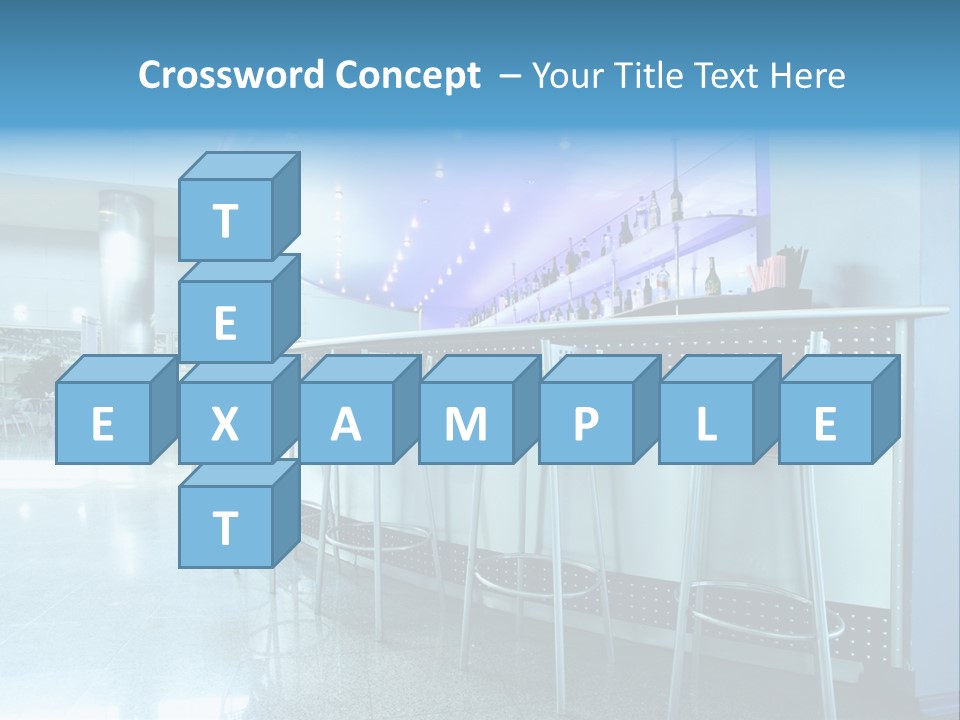 Round Stool Cheers PowerPoint Template