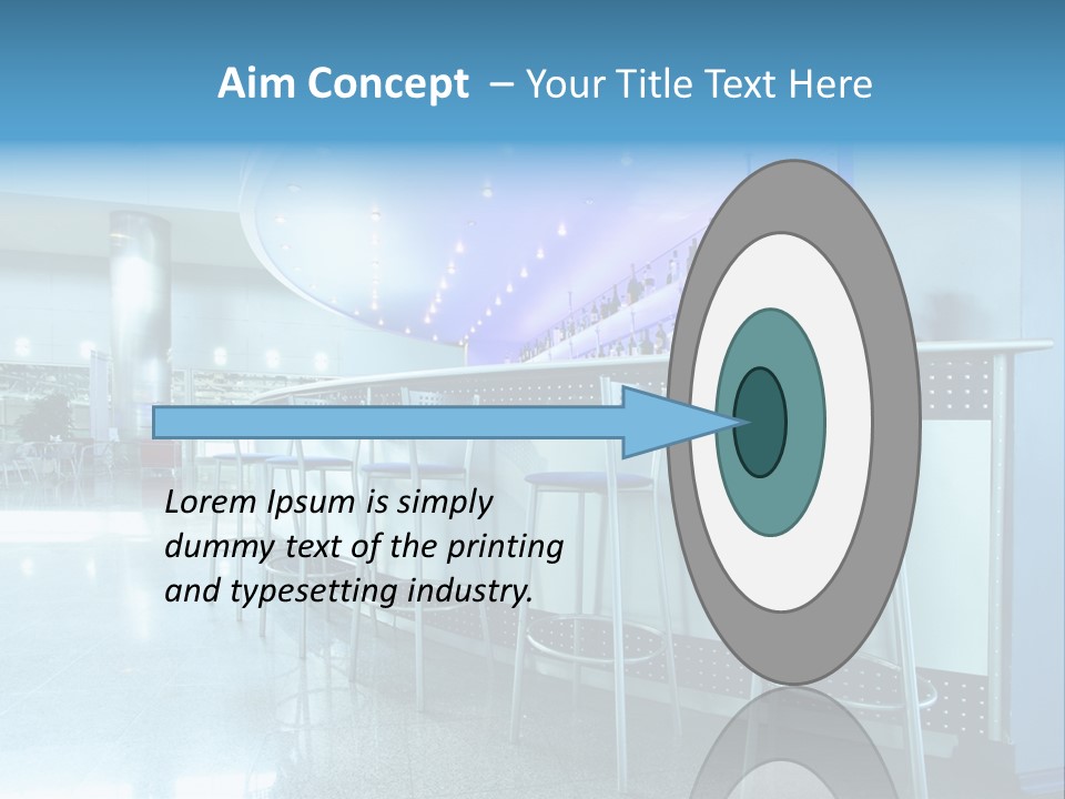 Round Stool Cheers PowerPoint Template