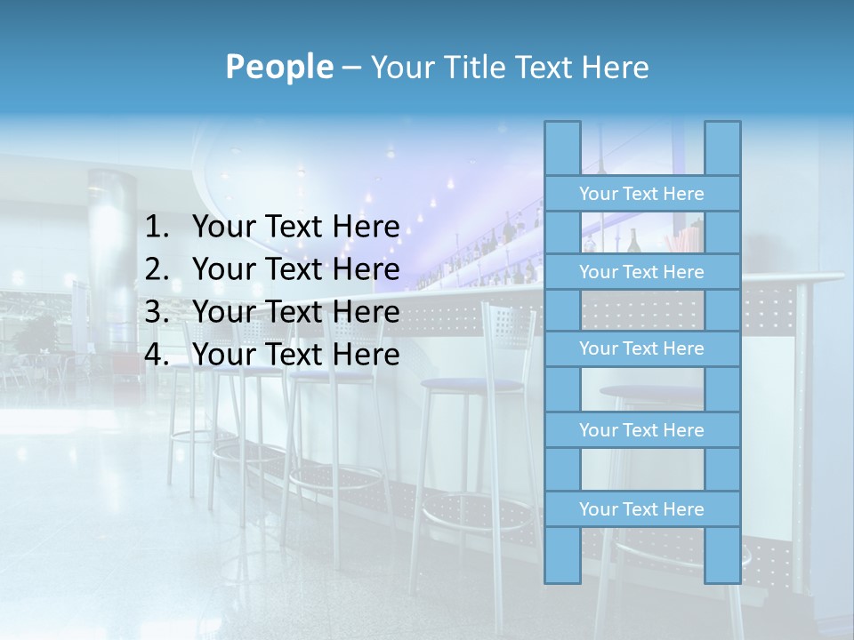 Round Stool Cheers PowerPoint Template
