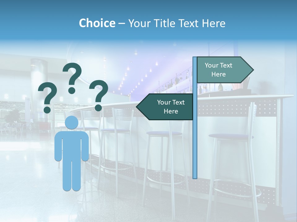 Round Stool Cheers PowerPoint Template