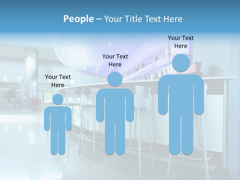 Round Stool Cheers PowerPoint Template