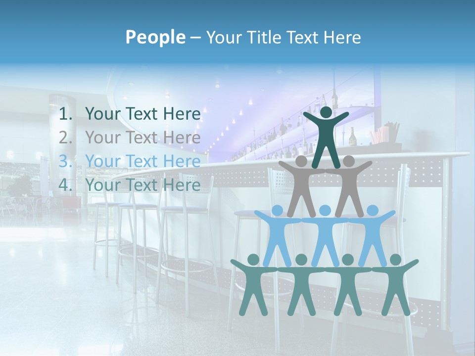 Round Stool Cheers PowerPoint Template