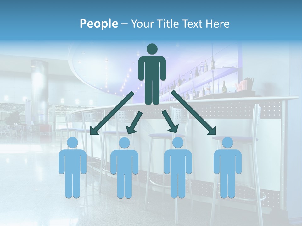 Round Stool Cheers PowerPoint Template