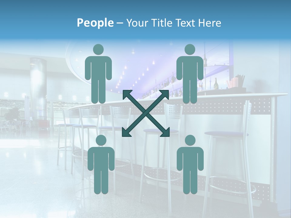Round Stool Cheers PowerPoint Template