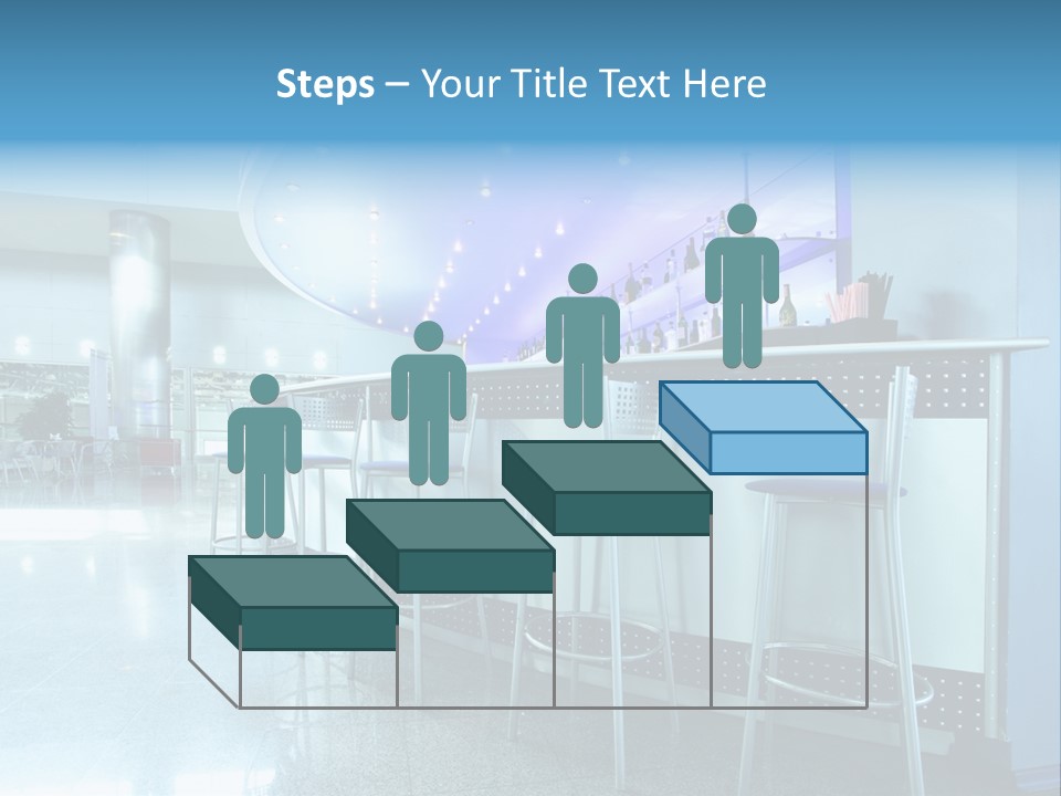 Round Stool Cheers PowerPoint Template