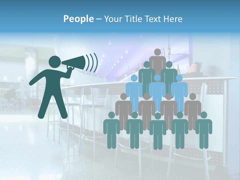 Round Stool Cheers PowerPoint Template