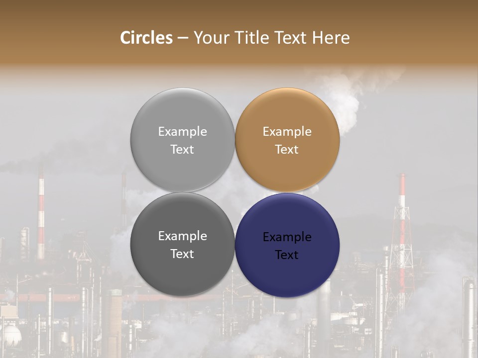 A Power Plant With Smoke Coming Out Of It PowerPoint Template