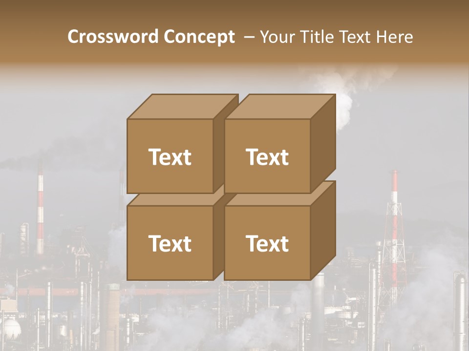 A Power Plant With Smoke Coming Out Of It PowerPoint Template