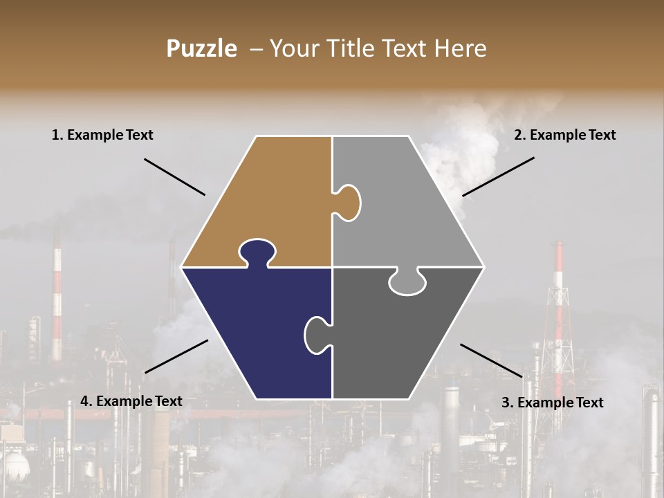 A Power Plant With Smoke Coming Out Of It PowerPoint Template
