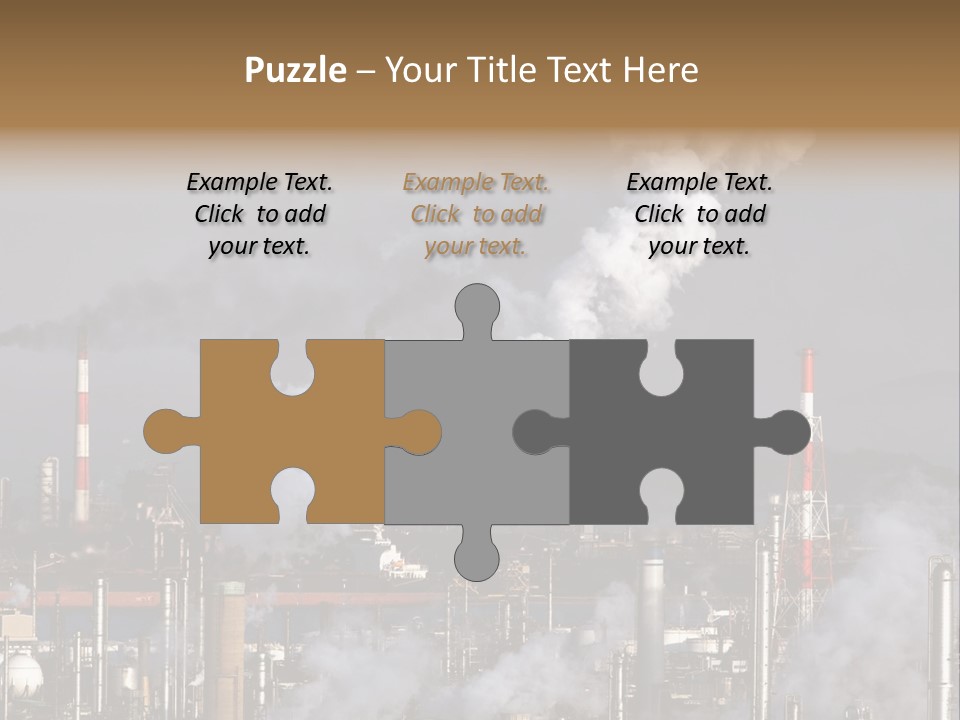 A Power Plant With Smoke Coming Out Of It PowerPoint Template