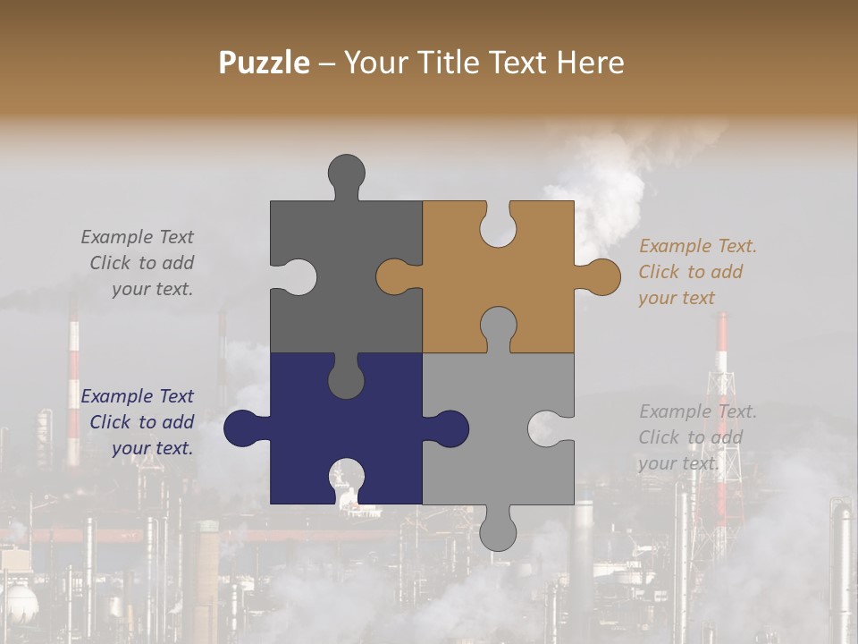A Power Plant With Smoke Coming Out Of It PowerPoint Template