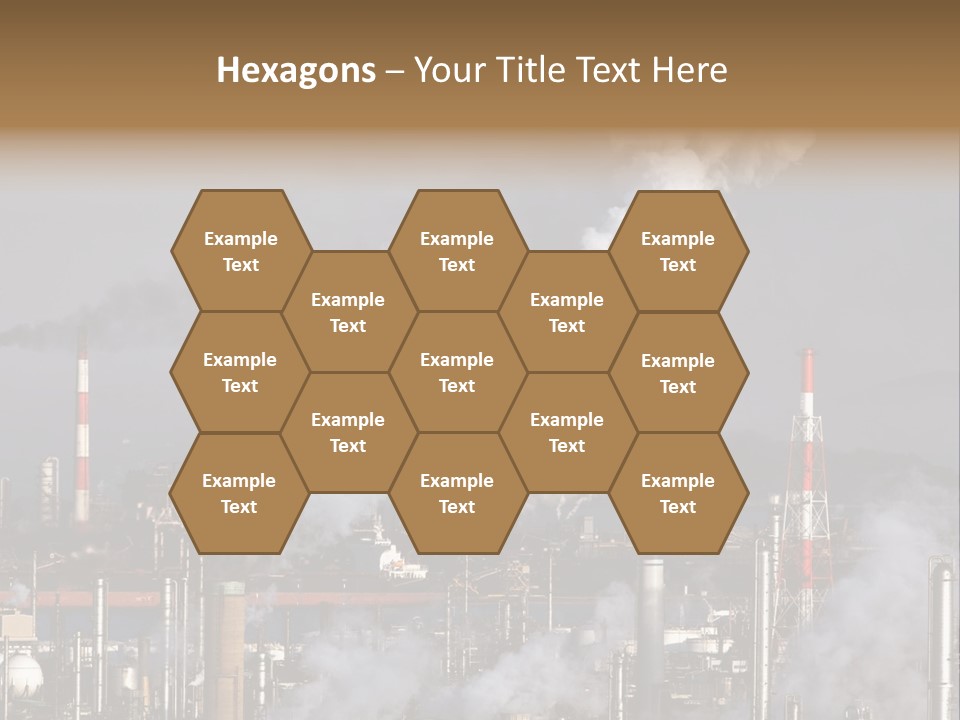 A Power Plant With Smoke Coming Out Of It PowerPoint Template
