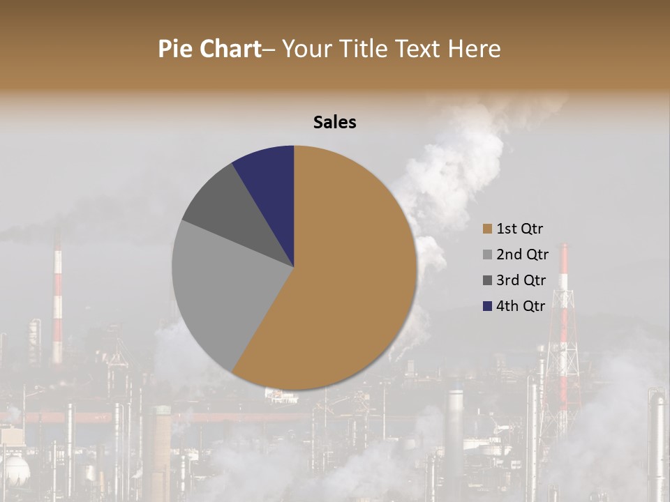 A Power Plant With Smoke Coming Out Of It PowerPoint Template